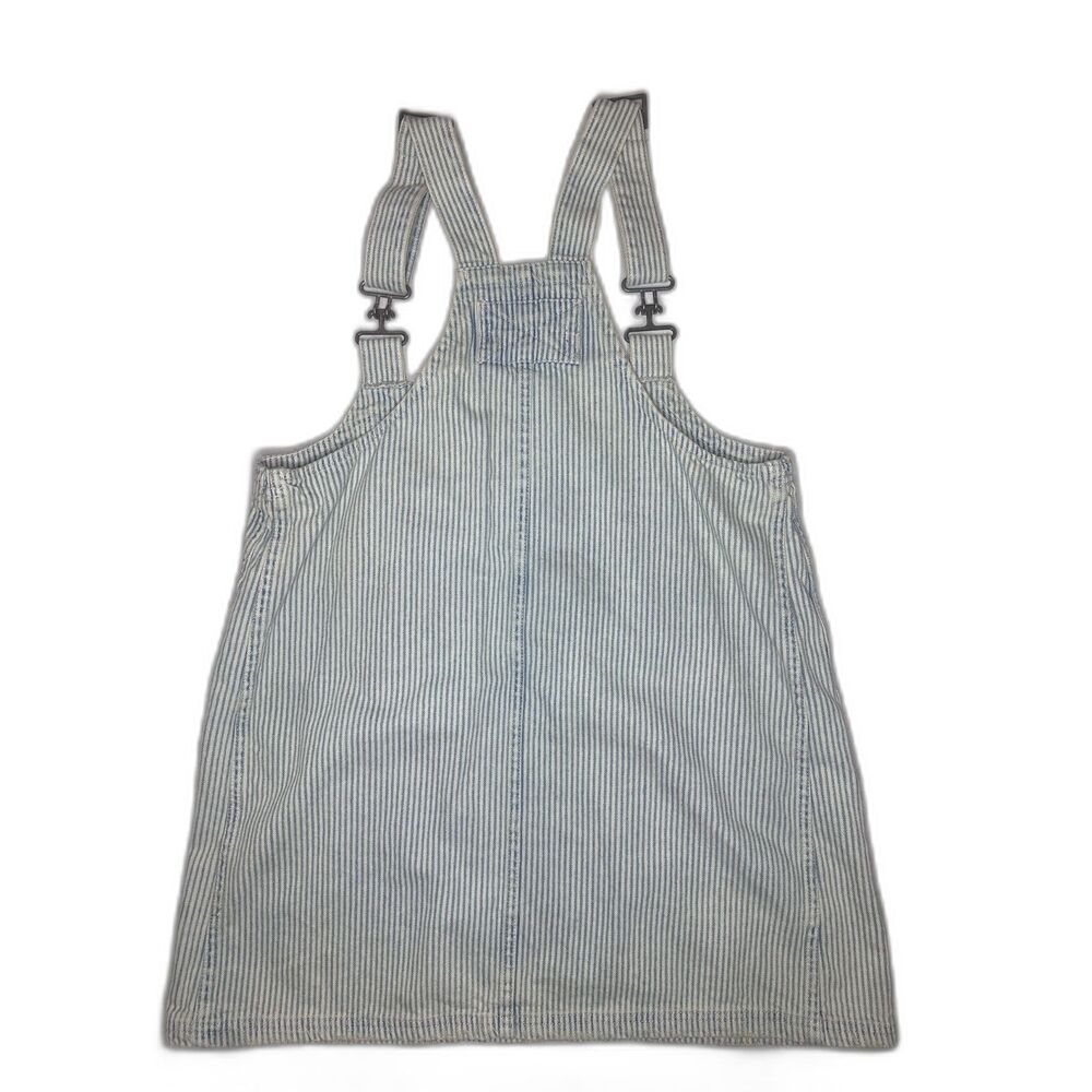 Free People | Striped overall denim distressed dress sz Small - Picture 7 of 7